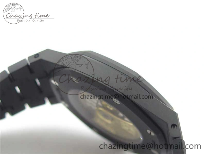 BestValue Royal Oak 41mm 15400 DLC ZF 1:1 Best Edition White Textured Dial on SS Bracelet A3120 (Free Box) 4825