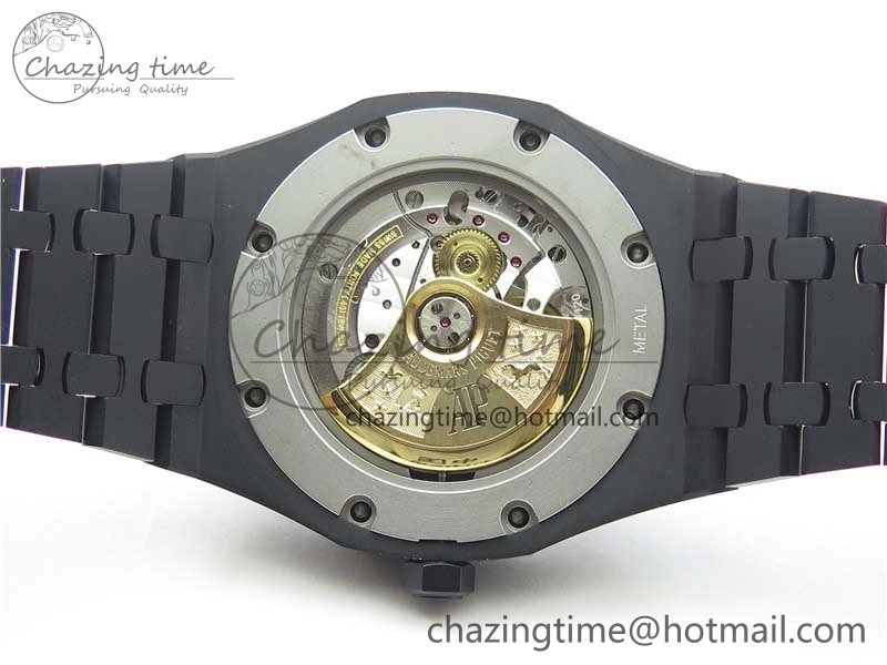 BestValue Royal Oak 41mm 15400 DLC ZF 1:1 Best Edition White Textured Dial on SS Bracelet A3120 (Free Box) 4825