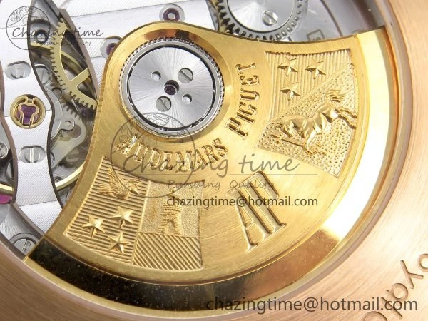 Chic Royal Oak 41mm 15400 Frosted RG IPF 1:1 Best Edition White Textured Dial on RG Bracelet SA3120 Super Clone 4467