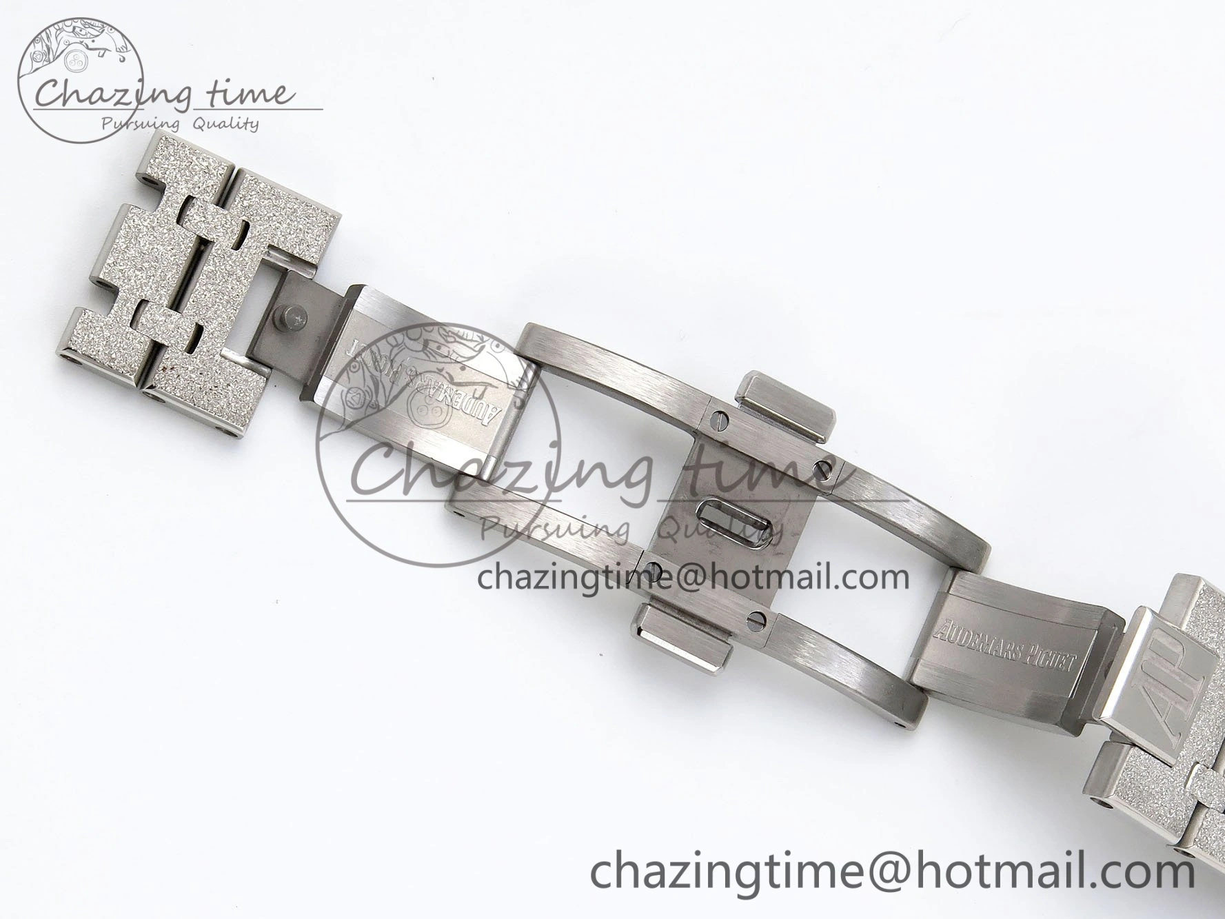 Resilient Royal Oak 41mm 15400 Frosted SS IPF 1:1 Best Edition Blue Textured Dial on SS Bracelet SA3120 Super Clone 4468