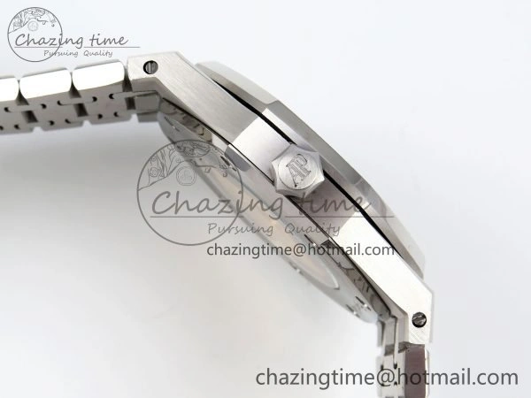 Resilient Royal Oak 41mm 15400 Frosted SS IPF 1:1 Best Edition Blue Textured Dial on SS Bracelet SA3120 Super Clone 4468