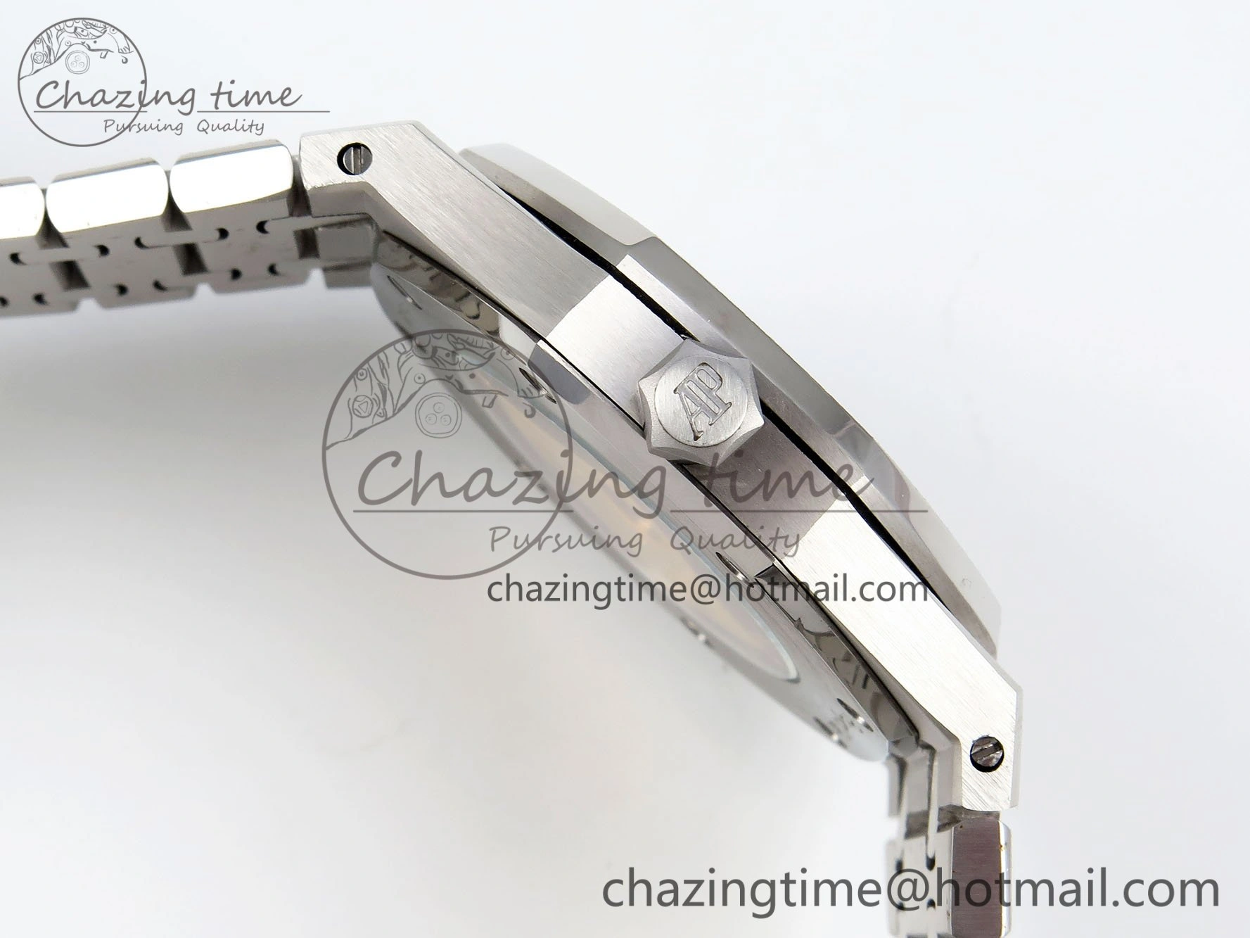 Resilient Royal Oak 41mm 15400 Frosted SS IPF 1:1 Best Edition Blue Textured Dial on SS Bracelet SA3120 Super Clone 4468