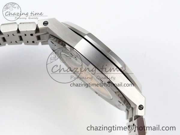 Resilient Royal Oak 41mm 15400 Frosted SS IPF 1:1 Best Edition Blue Textured Dial on SS Bracelet SA3120 Super Clone 4468