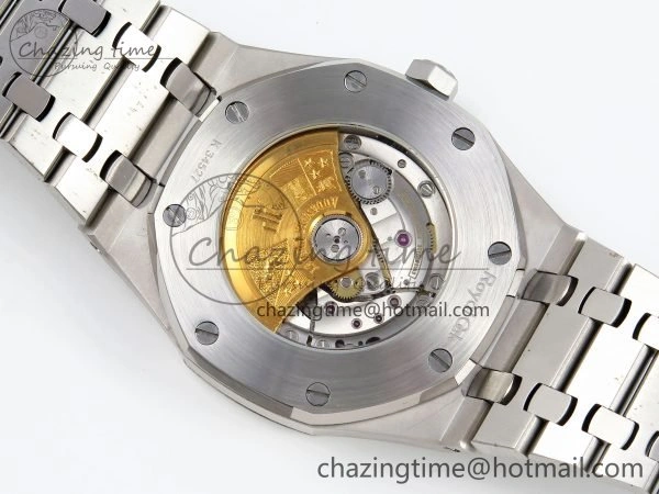 Resilient Royal Oak 41mm 15400 Frosted SS IPF 1:1 Best Edition Blue Textured Dial on SS Bracelet SA3120 Super Clone 4468
