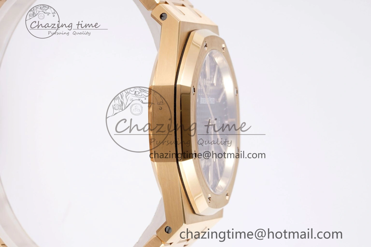 Royal Oak 41mm 15400 RG APSF 1:1 Best Edition Black Textured Dial on RG Bracelet SA3120 Super Clone V Cozy 4591