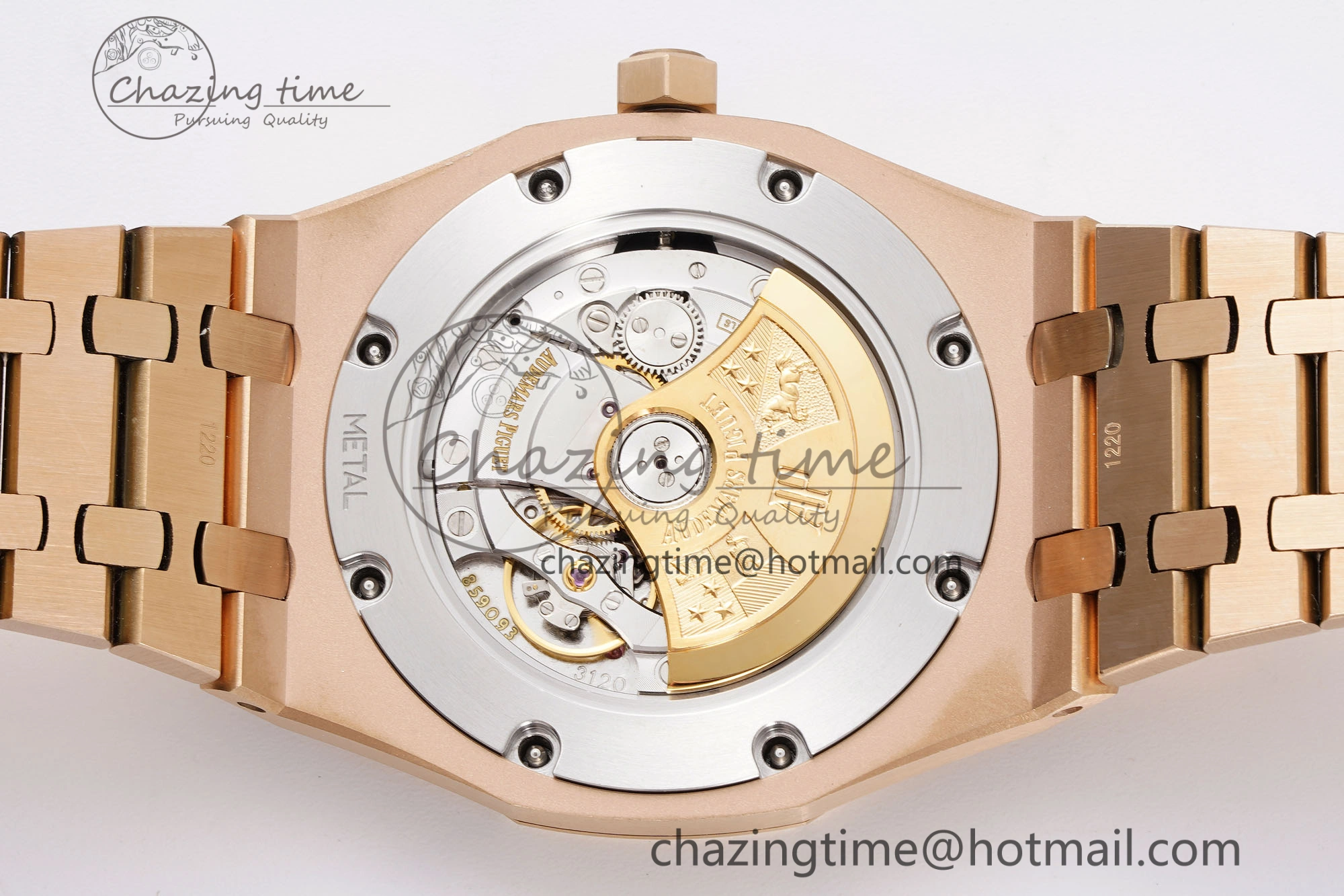Royal Oak 41mm 15400 RG APSF 1:1 Best Edition Black Textured Dial on RG Bracelet SA3120 Super Clone V Cozy 4591