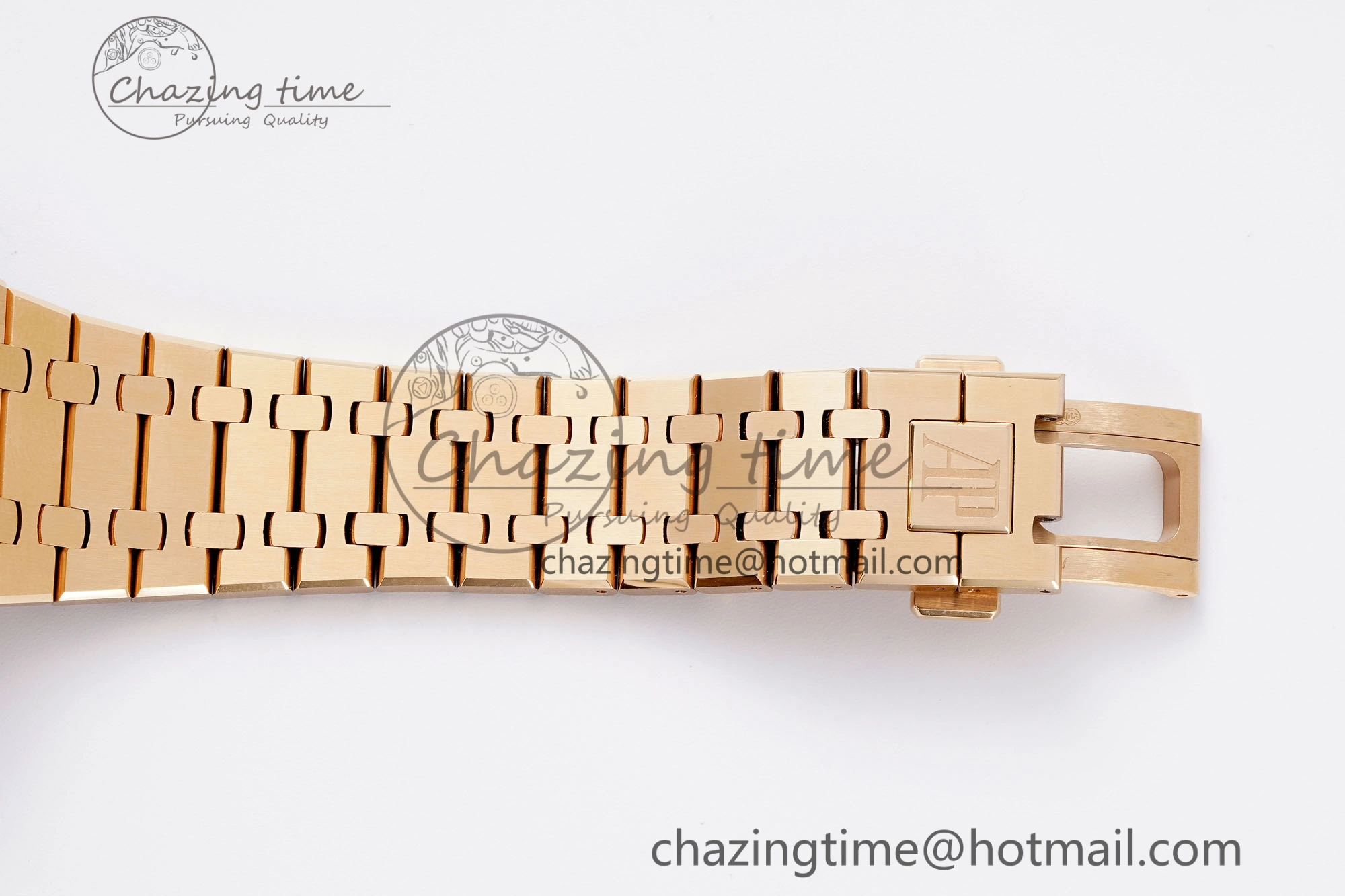 Royal Oak 41mm 15400 RG APSF 1:1 Best Edition Black Textured Dial on RG Bracelet SA3120 Super Clone V Cozy 4591