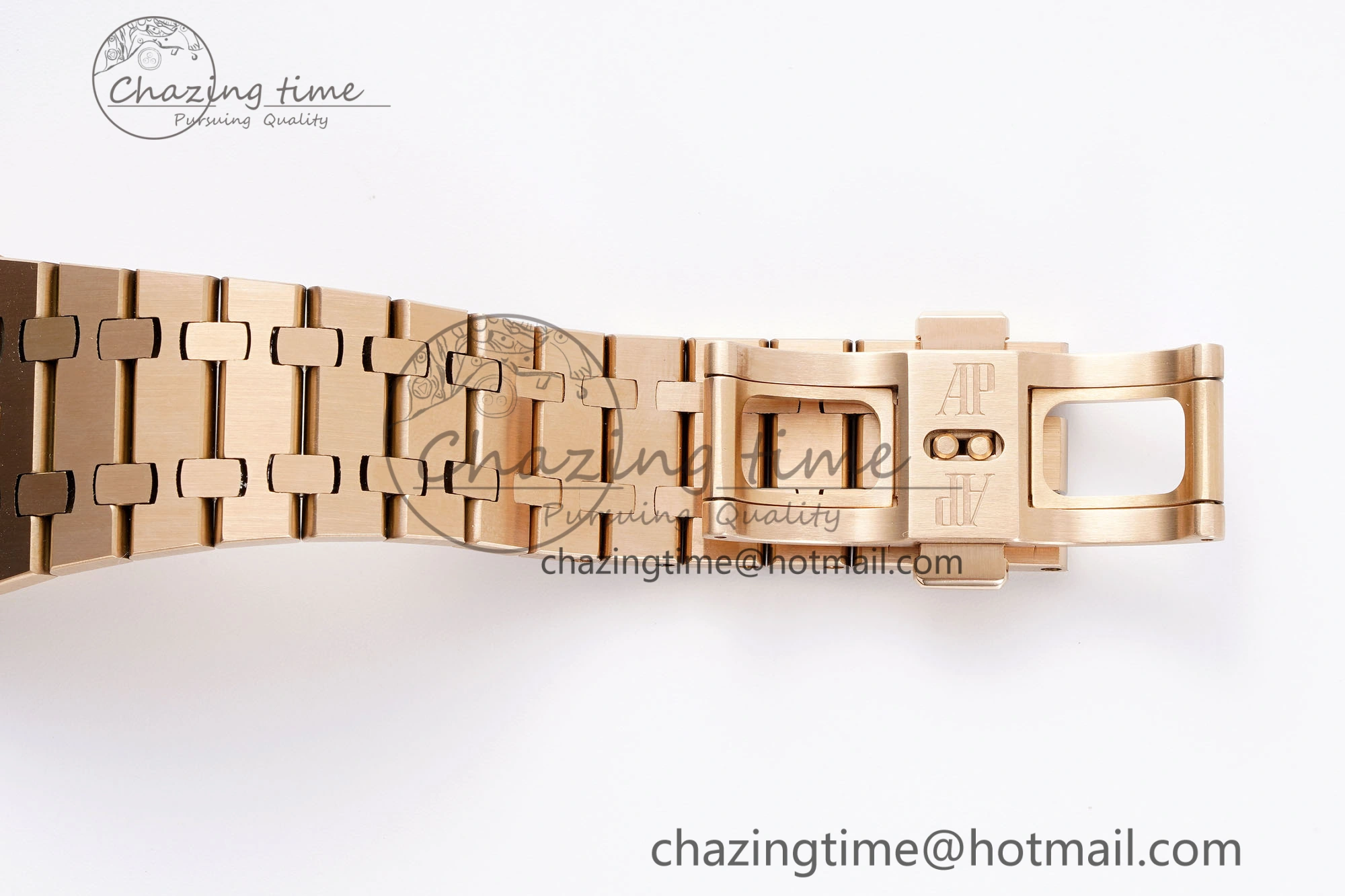 Royal Oak 41mm 15400 RG APSF 1:1 Best Edition Black Textured Dial on RG Bracelet SA3120 Super Clone V Cozy 4591