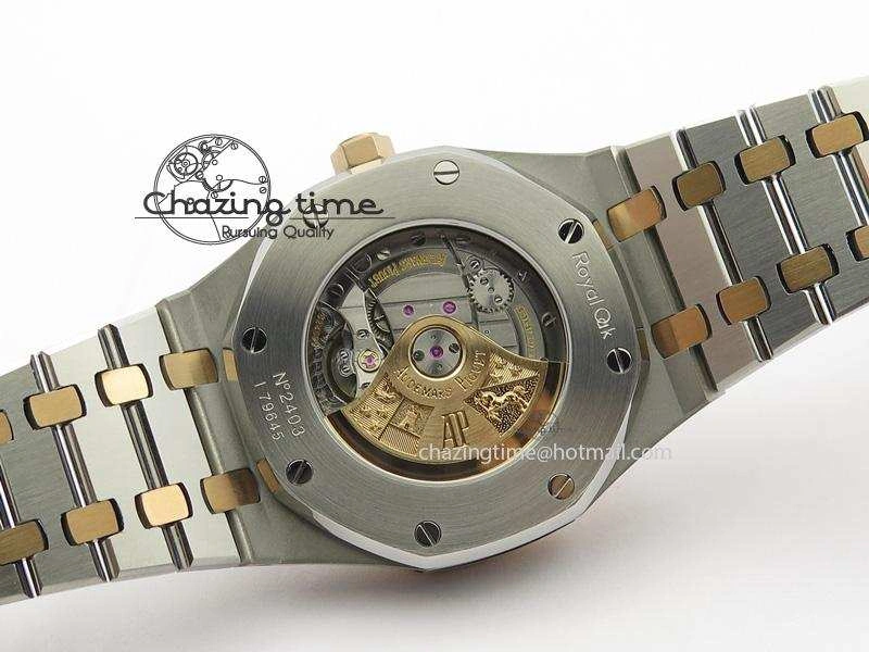 Popular Royal Oak 41mm 15400 RG Bezel JF 1:1 Best Edition Black Dial On SS RG Bracelet A 5085