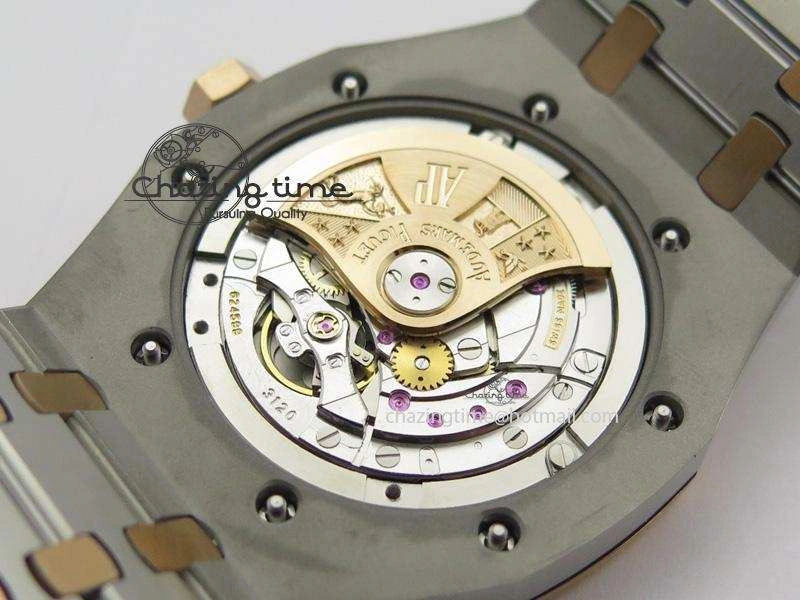 Popular Royal Oak 41mm 15400 RG Bezel JF 1:1 Best Edition Black Dial On SS RG Bracelet A 5085