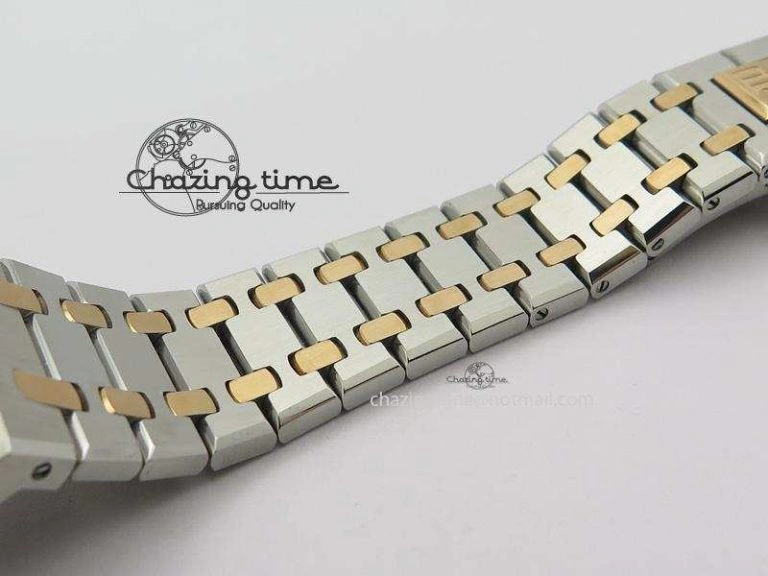 Popular Royal Oak 41mm 15400 RG Bezel JF 1:1 Best Edition Black Dial On SS RG Bracelet A 5085