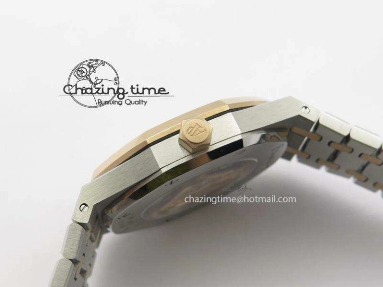 ComfortFit Royal Oak 41mm 15400 RG Bezel JF 1:1 Best Edition Silver Dial On SS RG Bracelet A 5084