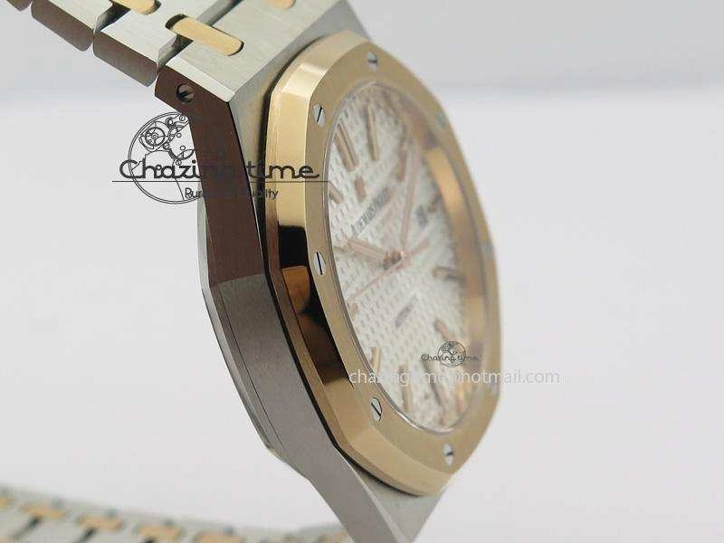 ComfortFit Royal Oak 41mm 15400 RG Bezel JF 1:1 Best Edition Silver Dial On SS RG Bracelet A 5084
