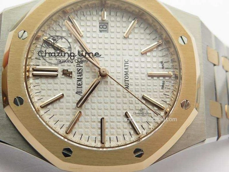 ComfortFit Royal Oak 41mm 15400 RG Bezel JF 1:1 Best Edition Silver Dial On SS RG Bracelet A 5084