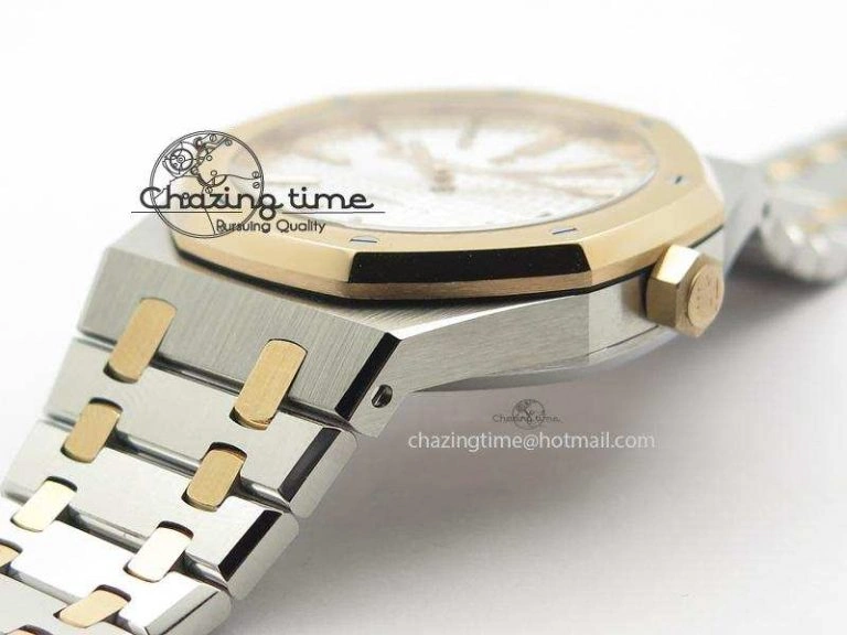 ComfortFit Royal Oak 41mm 15400 RG Bezel JF 1:1 Best Edition Silver Dial On SS RG Bracelet A 5084