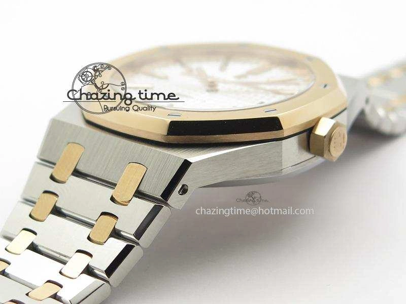 ComfortFit Royal Oak 41mm 15400 RG Bezel JF 1:1 Best Edition Silver Dial On SS RG Bracelet A 5084
