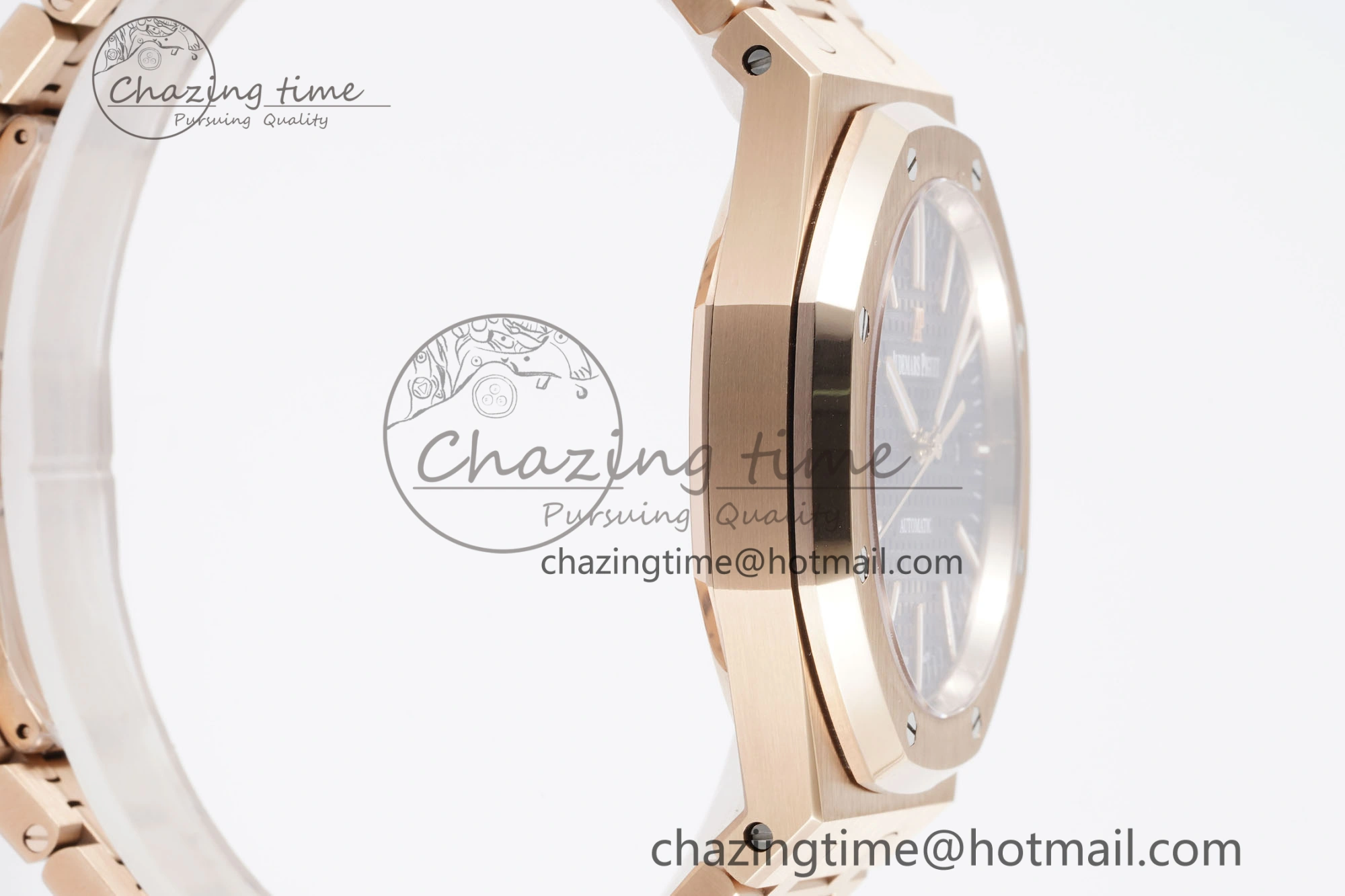 Lightweight Royal Oak 41mm 15400 RG IPF 1:1 Best Edition Blue Textured Dial on RG Bracelet SA3120 Super Clone 4687