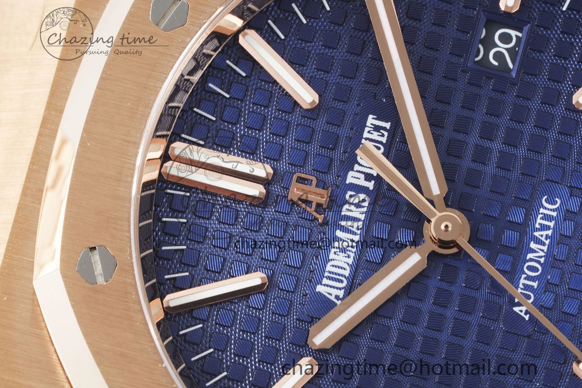 Lightweight Royal Oak 41mm 15400 RG IPF 1:1 Best Edition Blue Textured Dial on RG Bracelet SA3120 Super Clone 4687