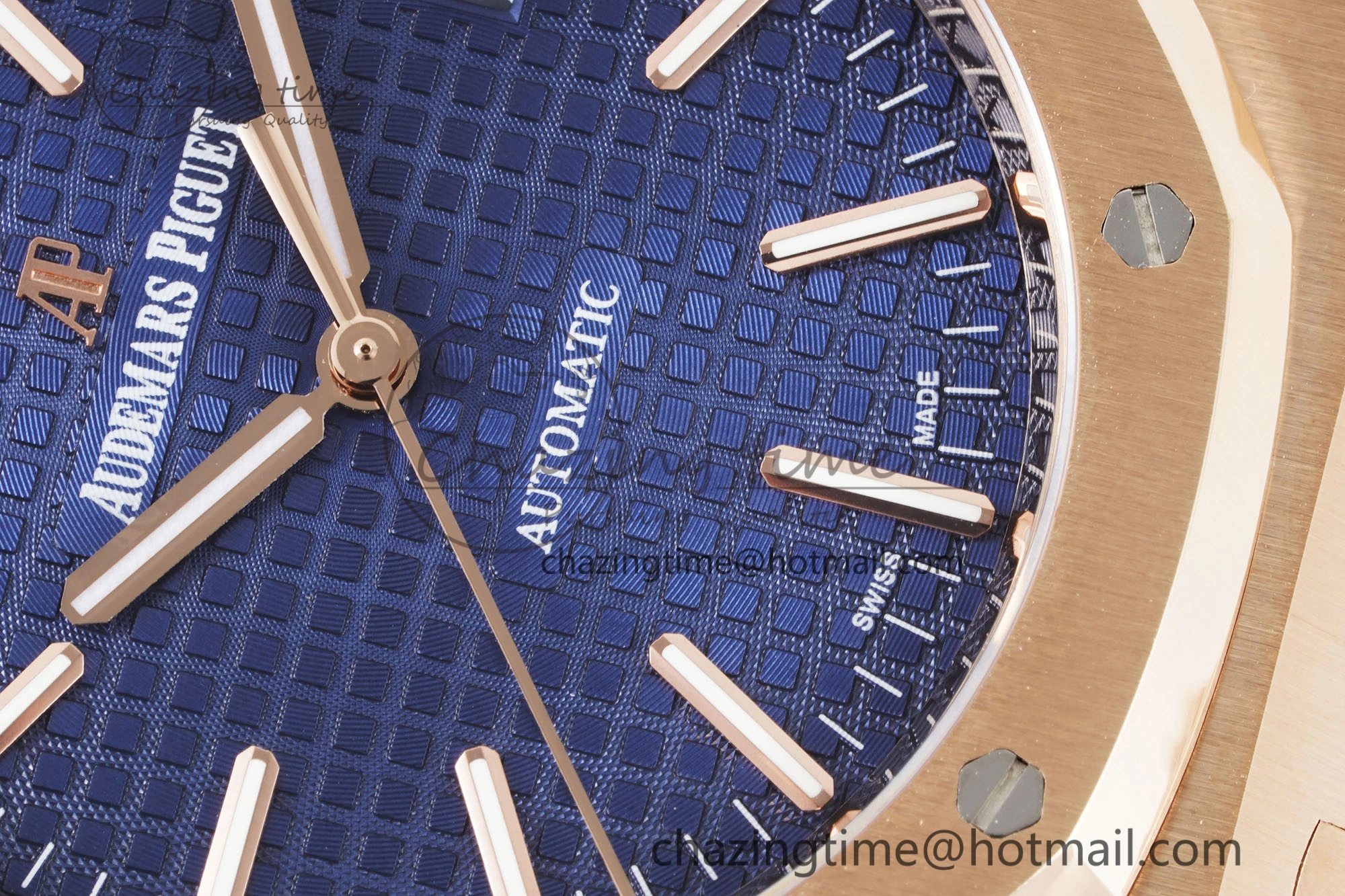 Lightweight Royal Oak 41mm 15400 RG IPF 1:1 Best Edition Blue Textured Dial on RG Bracelet SA3120 Super Clone 4687