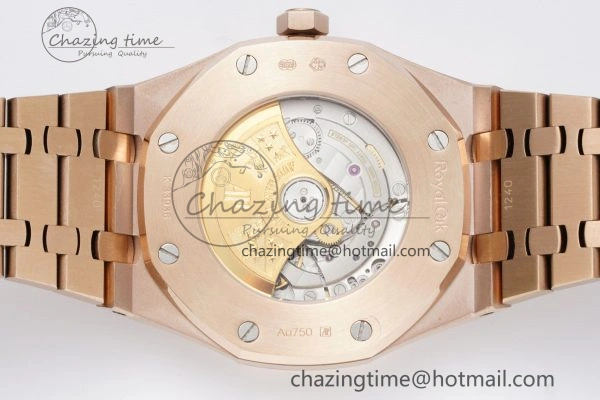 Royal Oak 41mm 15400 RG IPF 1:1 Best Edition White Textured Dial on RG Bracelet SA3120 Super Clone OdorResistant 4685