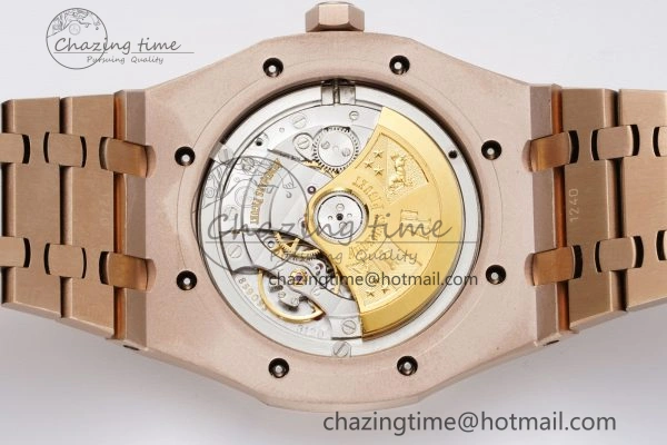 Royal Oak 41mm 15400 RG IPF 1:1 Best Edition White Textured Dial on RG Bracelet SA3120 Super Clone OdorResistant 4685