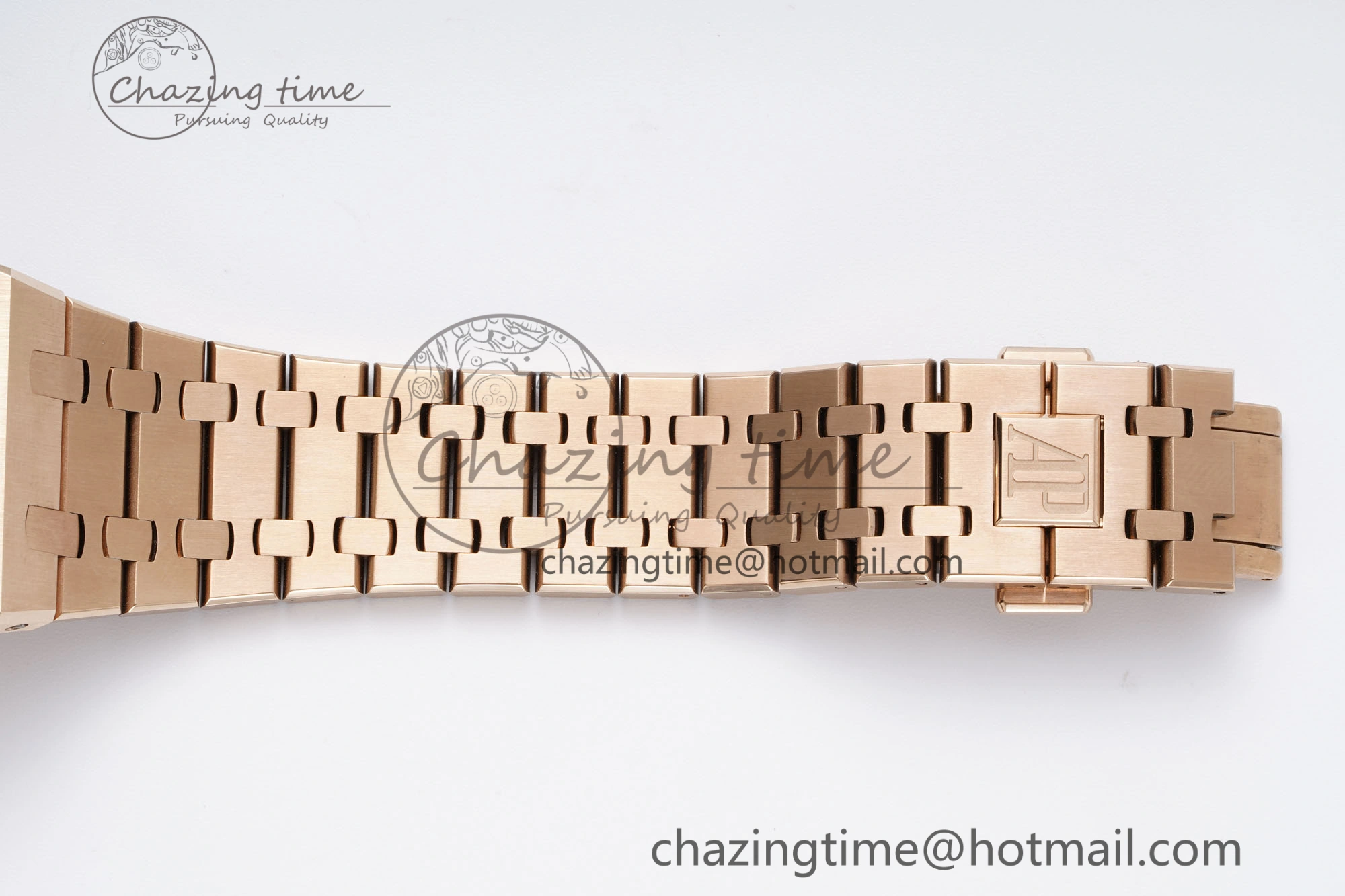Royal Oak 41mm 15400 RG IPF 1:1 Best Edition White Textured Dial on RG Bracelet SA3120 Super Clone OdorResistant 4685