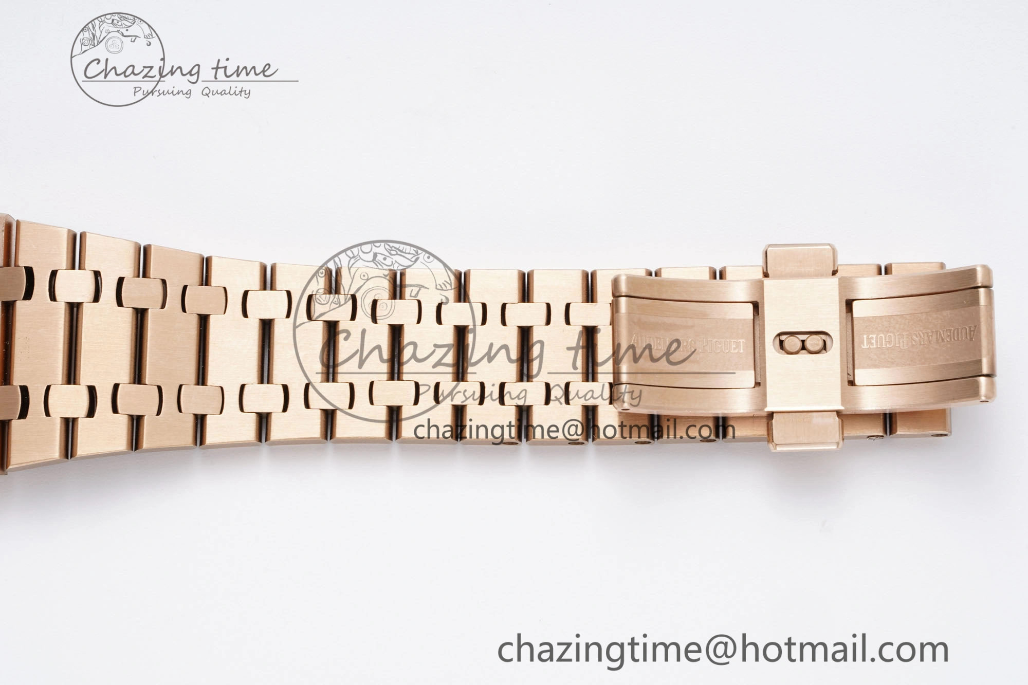 Royal Oak 41mm 15400 RG IPF 1:1 Best Edition White Textured Dial on RG Bracelet SA3120 Super Clone OdorResistant 4685