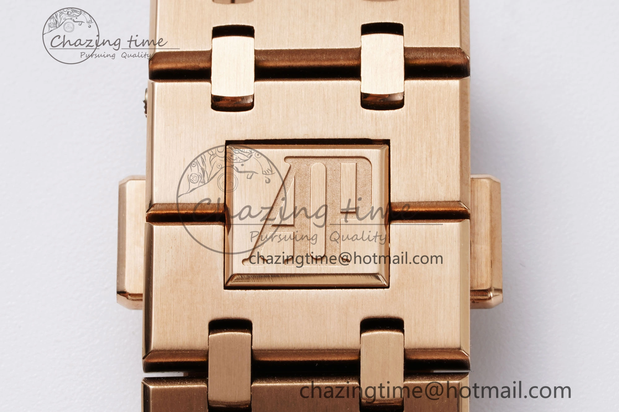 Royal Oak 41mm 15400 RG IPF 1:1 Best Edition White Textured Dial on RG Bracelet SA3120 Super Clone OdorResistant 4685