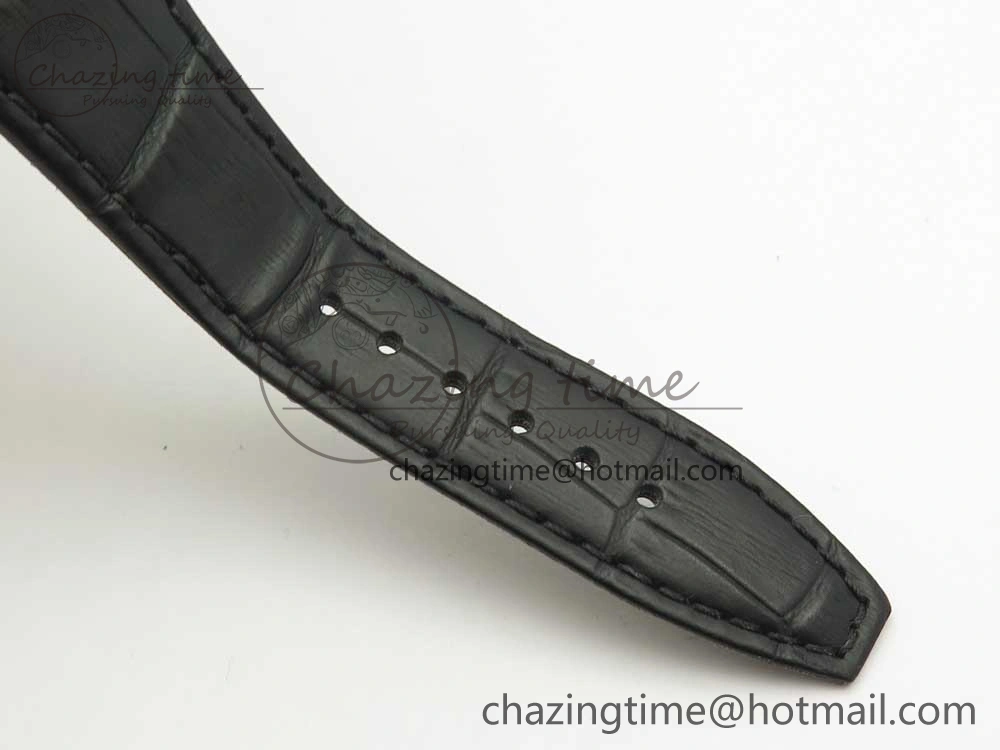 OdorResistant Royal Oak 41mm 15400 RG JF 1:1 Best Edition Black Textured Dial on Black Leather Strap A3120 V 4876