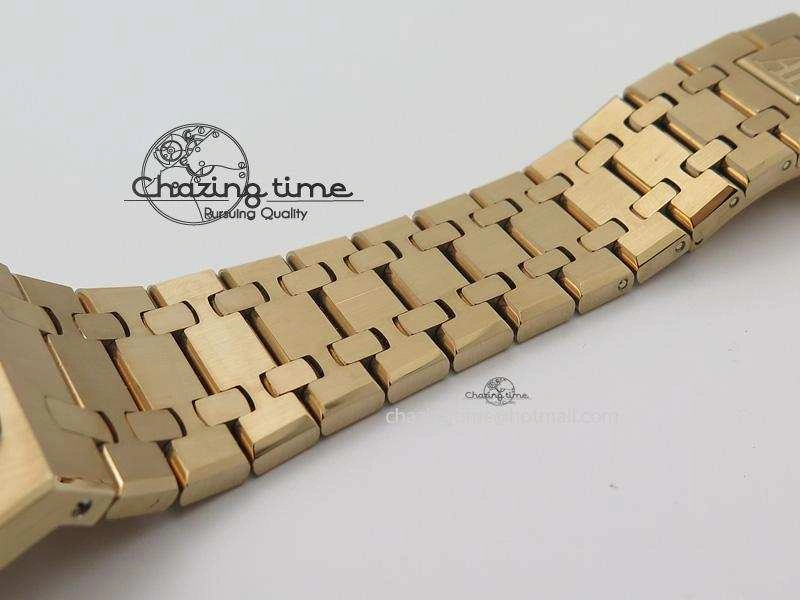 Effortless Royal Oak 41mm 15400 RG JF 1:1 Best Edition Blue Dial On RG Bracelet A 5075