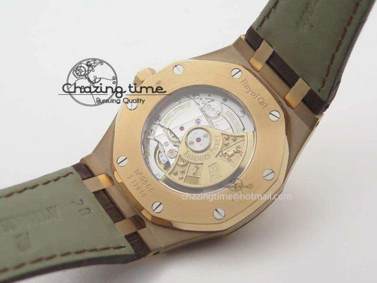 Trendsetting Royal Oak 41mm 15400 RG JF 1:1 Best Edition Silver Dial On Brown Leather Strap A 5107