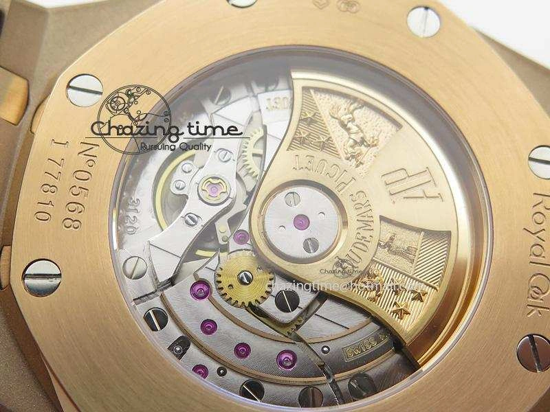 Trendsetting Royal Oak 41mm 15400 RG JF 1:1 Best Edition Silver Dial On Brown Leather Strap A 5107