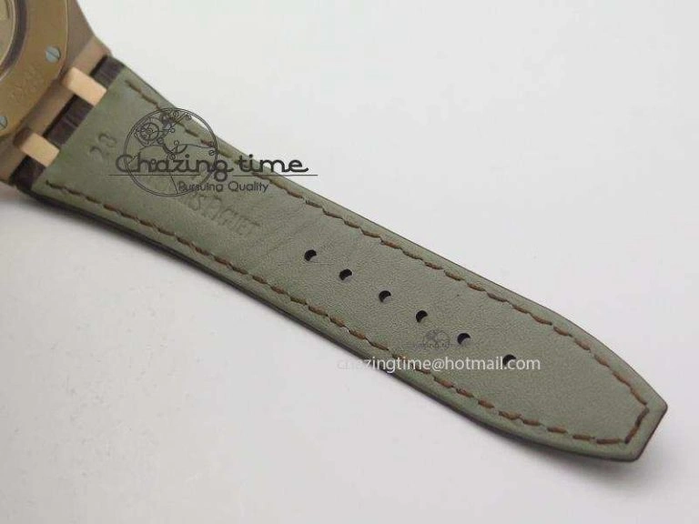 Trendsetting Royal Oak 41mm 15400 RG JF 1:1 Best Edition Silver Dial On Brown Leather Strap A 5107