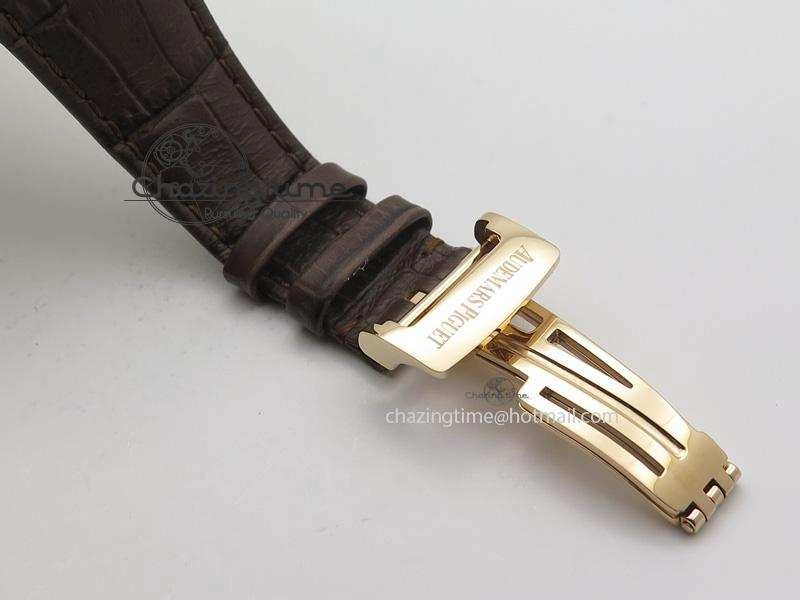 Trendsetting Royal Oak 41mm 15400 RG JF 1:1 Best Edition Silver Dial On Brown Leather Strap A 5107