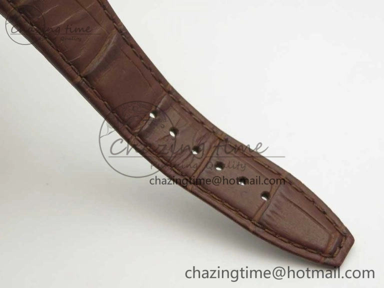 Royal Oak 41mm 15400 RG JF 1:1 Best Edition White Textured Dial on Brown Leather Strap A3120 V HighPerformance 4878