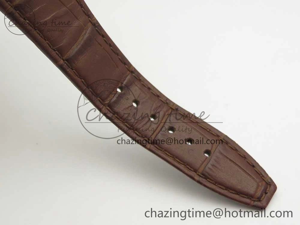 Royal Oak 41mm 15400 RG JF 1:1 Best Edition White Textured Dial on Brown Leather Strap A3120 V HighPerformance 4878