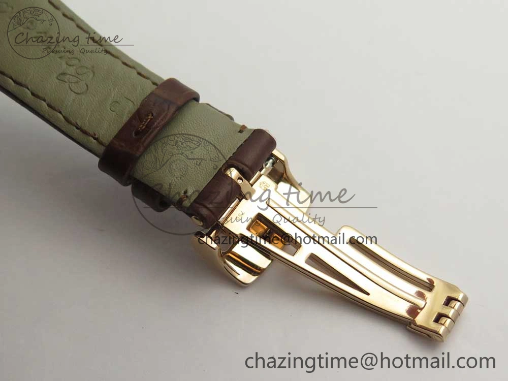 Royal Oak 41mm 15400 RG JF 1:1 Best Edition White Textured Dial on Brown Leather Strap A3120 V HighPerformance 4878