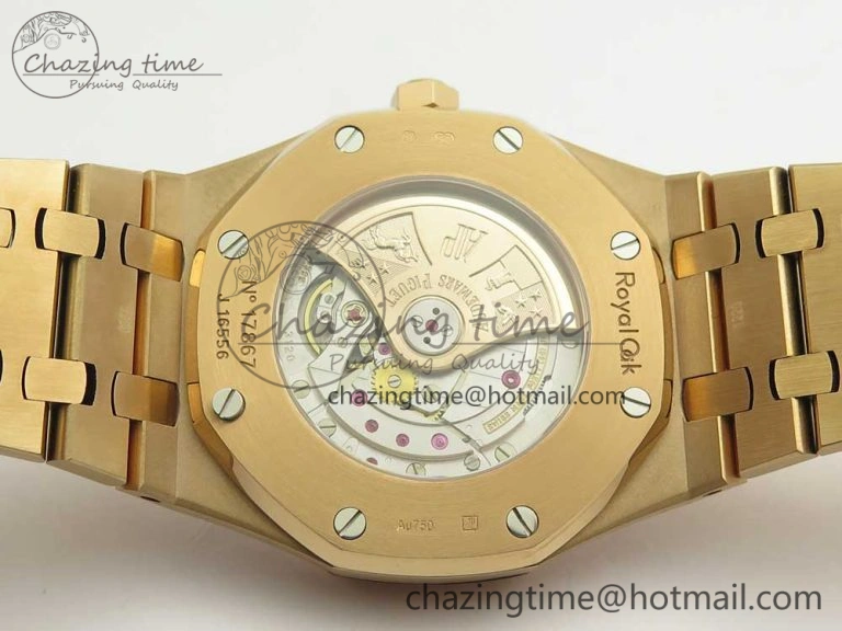 Royal Oak 41mm 15400 RG JF 1:1 Best Edition White Textured Dial on RG Bracelet A3120 V WeatherProof 4879