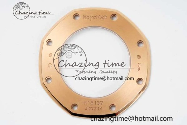 Royal Oak 41mm 15400 RG ZF 1:1 Best Edition Black Textured Dial on RG Bracelet V2 SA3120 Super Clone Youthful 4748