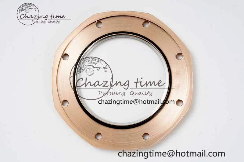 Royal Oak 41mm 15400 RG ZF 1:1 Best Edition Black Textured Dial on RG Bracelet V2 SA3120 Super Clone Youthful 4748