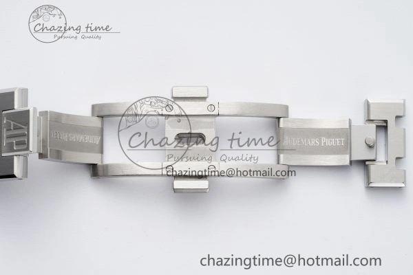 Royal Oak 41mm 15400 SS APSF 1:1 Best Edition Black Textured Dial on SS Bracelet A3120 Super Clone V NewStyle 4728