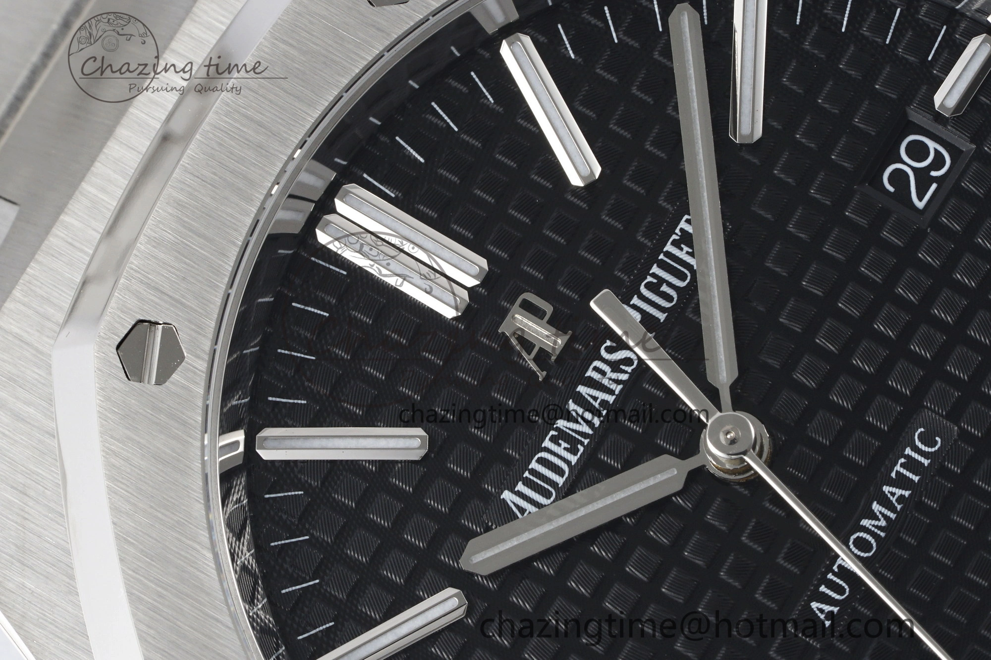 Royal Oak 41mm 15400 SS APSF 1:1 Best Edition Black Textured Dial on SS Bracelet A3120 Super Clone V NewStyle 4728