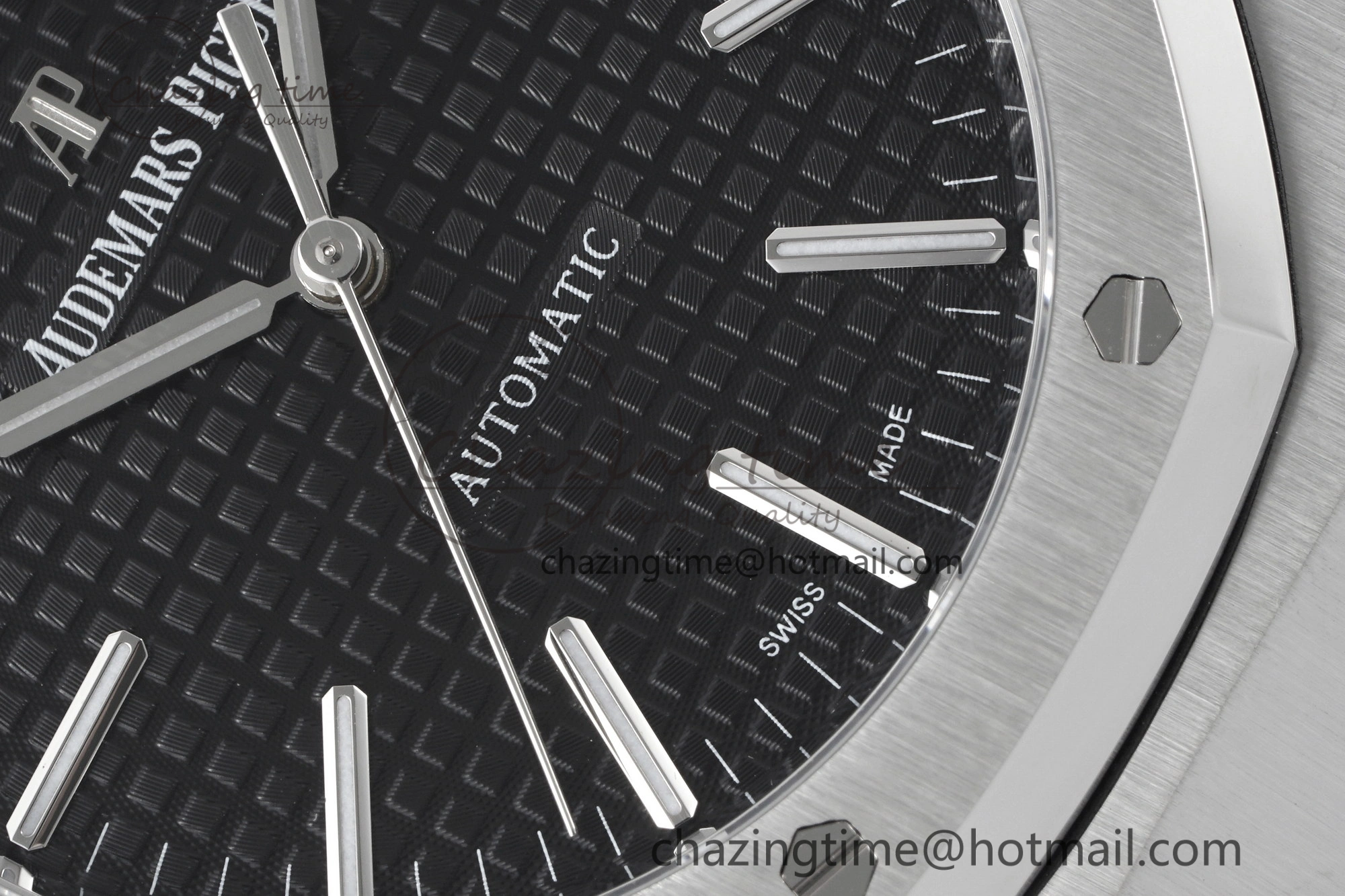 Royal Oak 41mm 15400 SS APSF 1:1 Best Edition Black Textured Dial on SS Bracelet A3120 Super Clone V NewStyle 4728