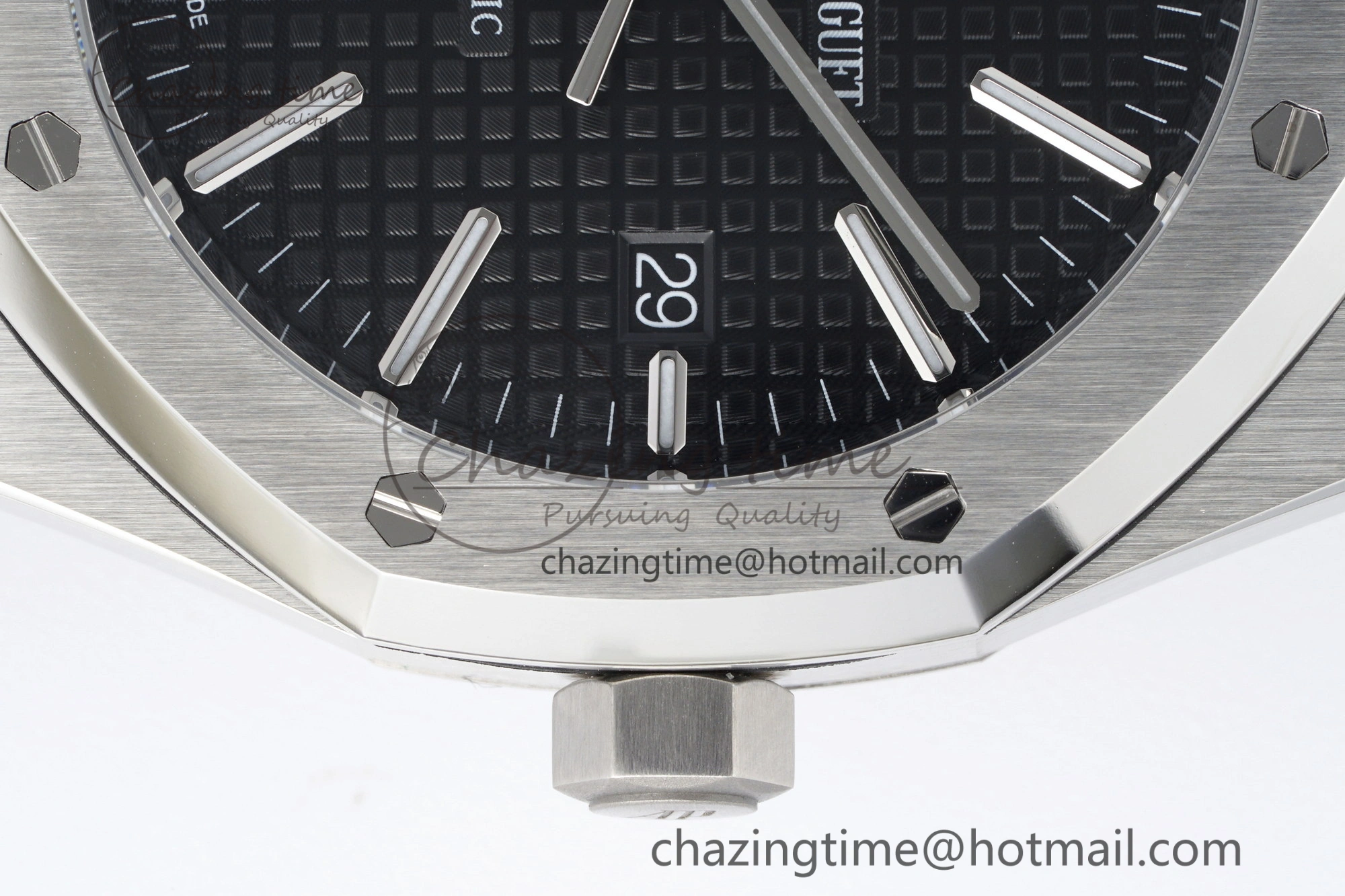 Royal Oak 41mm 15400 SS APSF 1:1 Best Edition Black Textured Dial on SS Bracelet A3120 Super Clone V NewStyle 4728