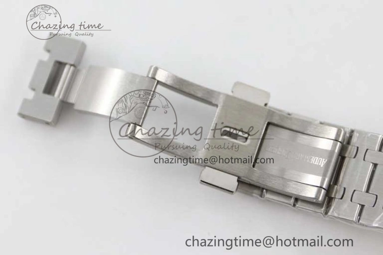 Royal Oak 41mm 15400 SS APSF 1:1 Best Edition Black Textured Dial on SS Bracelet A3120 Super Clone Supportive 4780