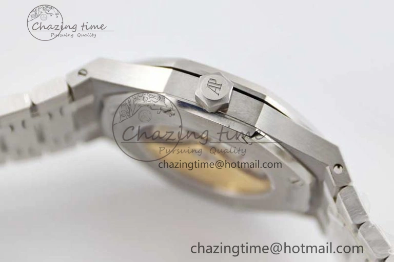 Royal Oak 41mm 15400 SS APSF 1:1 Best Edition Black Textured Dial on SS Bracelet A3120 Super Clone Supportive 4780