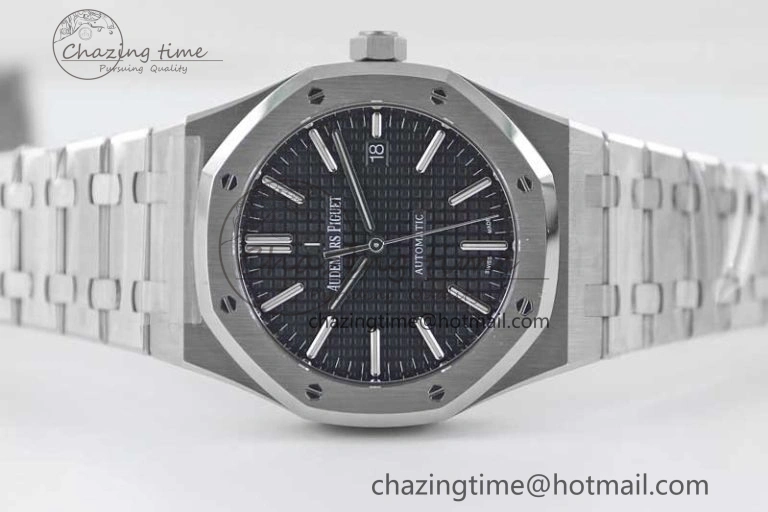 Royal Oak 41mm 15400 SS APSF 1:1 Best Edition Black Textured Dial on SS Bracelet A3120 Super Clone Supportive 4780