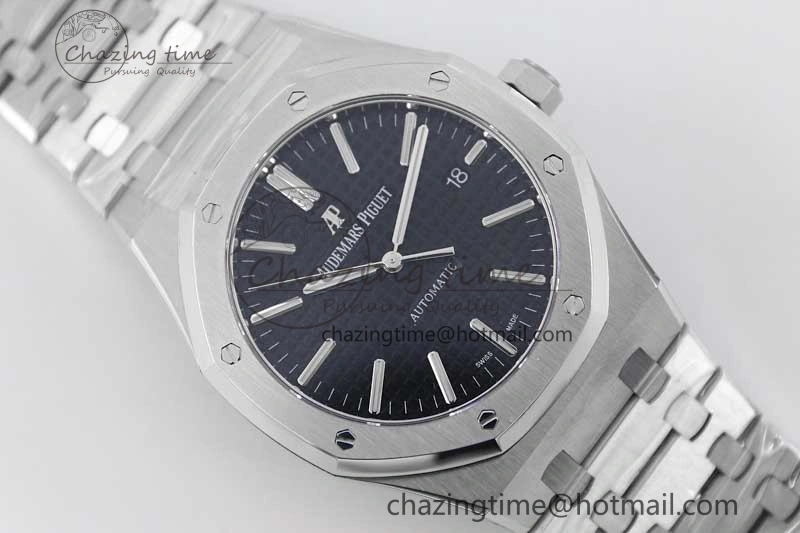 Royal Oak 41mm 15400 SS APSF 1:1 Best Edition Black Textured Dial on SS Bracelet A3120 Super Clone Supportive 4780