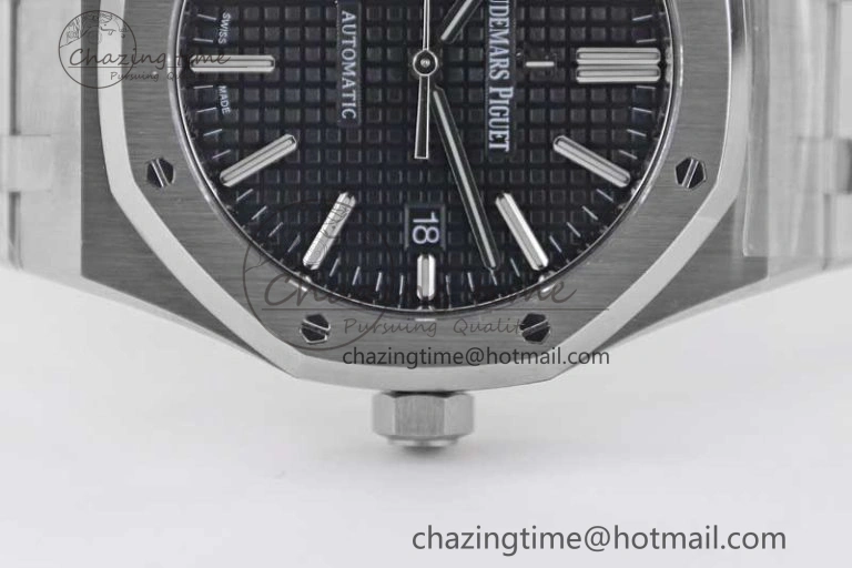 Royal Oak 41mm 15400 SS APSF 1:1 Best Edition Black Textured Dial on SS Bracelet A3120 Super Clone Supportive 4780