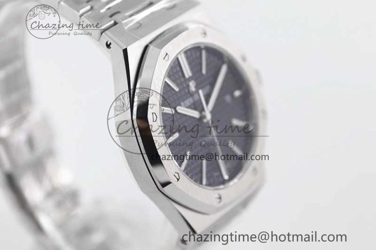 Royal Oak 41mm 15400 SS APSF 1:1 Best Edition Black Textured Dial on SS Bracelet A3120 Super Clone Supportive 4780
